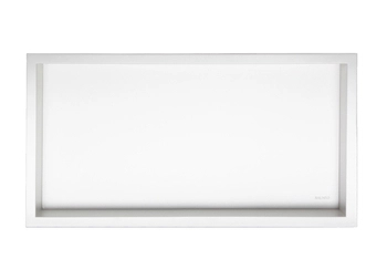 Balneo Wall Box One White Nischenablage 60 x 30 x 10 cm weiß aus Edelstahl mit Rand