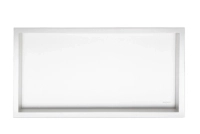 Balneo Wall Box One White Nischenablage 60 x 30 x 10 cm weiß aus Edelstahl mit Rand