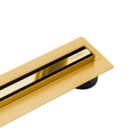 Balneo Slim & Low ProLine Mirror Gold 70 cm Bodenablauf, goldfarben mit Spiegelfinish