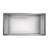 Balneo Wall Box One Inox Nischenablage 60 x 30 x 10 cm aus gebürstetem Edelstahl mit Rand
