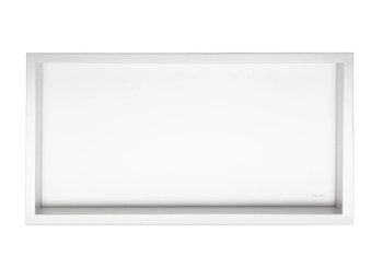 Balneo Wall Box One White Nischenablage 60 x 30 x 10 cm weiß aus Edelstahl mit Rand
