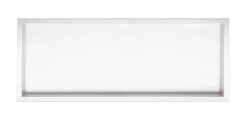 Balneo Wall Box One White Nischenablage 90 x 30 x 7 cm weiß aus Edelstahl mit Rand