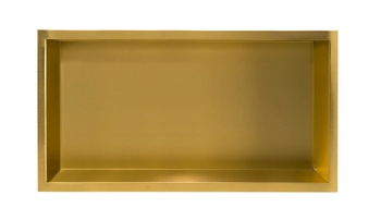 Balneo Wall Box One Gold Nischenablage 60 x 30 x 7 cm goldfarben aus Edelstahl mit Rand