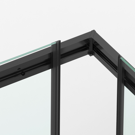 Balneo Rio Schiebe-Duschkabine 80 x 100 cm, schwarz, transparent