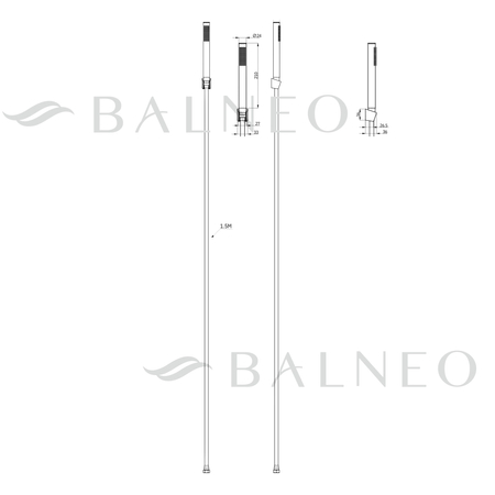 Balneo Cascade Modell 1 Duschset gun metal