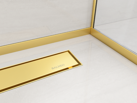 Balneo Gefälleleiste Gold für Glas rechts 120 cm