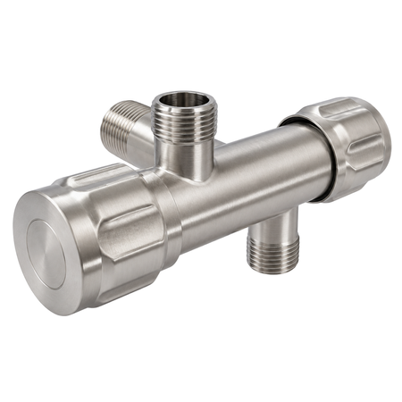 Eckventil mit Keramikkartusche Modell 5 INOX 1/2 x 3/8 x 3/8