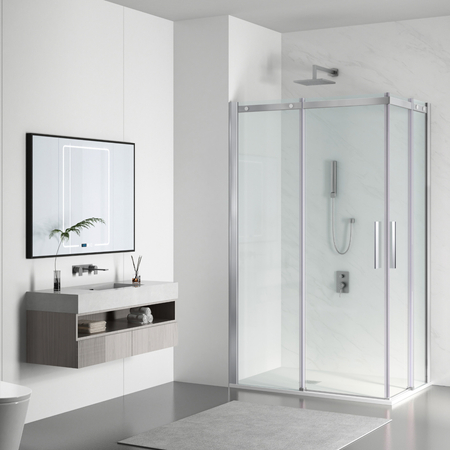 Balneo Rio Schiebe-Duschkabine 80 x 90 cm, Chrom, transparent