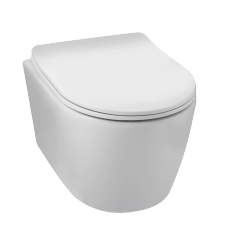 Balneo Unterputz-WC-Set, Fix-Frame Standard-Rahmen mit weißer Luxa-WC-Schüssel und einer Taste Ihrer Wahl