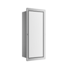 Balneo Wall Box Brush S White Glass WC-Bürsten-Schrank rechts, Unterputz, Edelstahl
