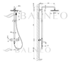 Balneo Cascade Brausebatterie-Set 1 schwarz