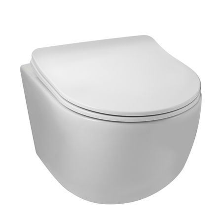 Balneo Vorwand-WC-Set Fix-Frame Slim Next mit weißer WC-Schüssel Luna Tornado