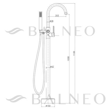 Balneo Cascade Modell 2 Wannenarmatur gold
