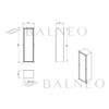 Balneo Wall Box Brush L Black Glass Bürstenstauraum für WC, rechts, zum Einbau in die Wand, aus Edelstahl