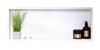 Balneo Wall Box One White Nischenablage 90 x 30 x 7 cm weiß aus Edelstahl mit Rand
