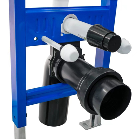 Balneo Vorwand-WC-Set Fix-Frame Narrow mit weißer WC-Schüssel Luna Tornado