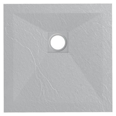 Verbundduschwanne Balneo Stone Tray 80 x 80 x 2,5 cm hellgrau flach quadratisch