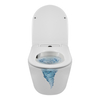 Wand-WC Balneo Luxa Tornado weiß spülrandlos mit Absenkautomatik-Sitz aus Duroplast