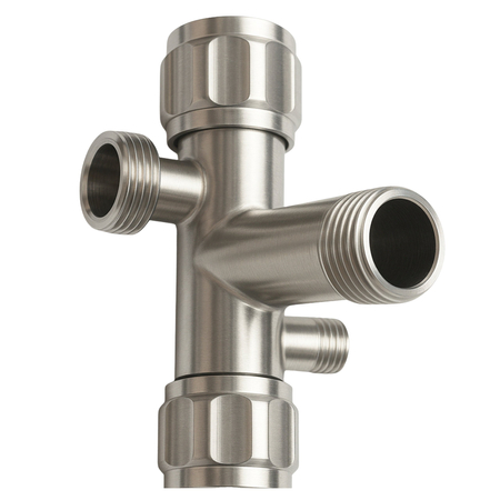 Eckventil mit Keramikkopf Modell 4 Inox 1/2 x 3/8 x 3/4