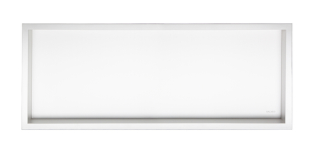 Balneo Wall Box One White Nischenablage 90 x 30 x 7 cm weiß aus Edelstahl mit Rand