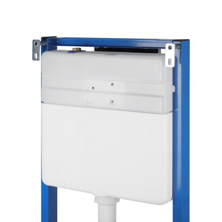 Balneo Vorwand-WC-Set Fix-Frame Slim Next mit weißer WC-Schüssel Luna Tornado