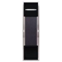 Papierhalter Balneo Wall Box Paper 2 schwarz mit Ablagefach unterputz aus Edelstahl