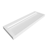 Waschbecken Veloria Coco White Solid Surface mit linearem Ablauf 140 cm
