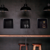 Balneo Wall Box One Black Nischenablage 30 x 30 x 10 cm schwarz aus Edelstahl mit Rand