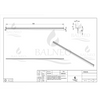 Balneo Gefälleleiste Gold Wandmontage links 120 cm
