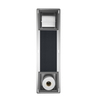 Balneo Wall Box Papierhalter 2 Gun Metal mit Ablage in der Wand in Edelstahl eingebaut