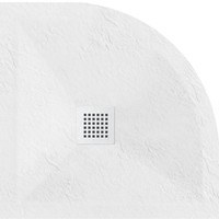 Balneo Stone Tray Verbundduschwanne 80 x 80 x 2,5 cm weiß niedrig halbrund