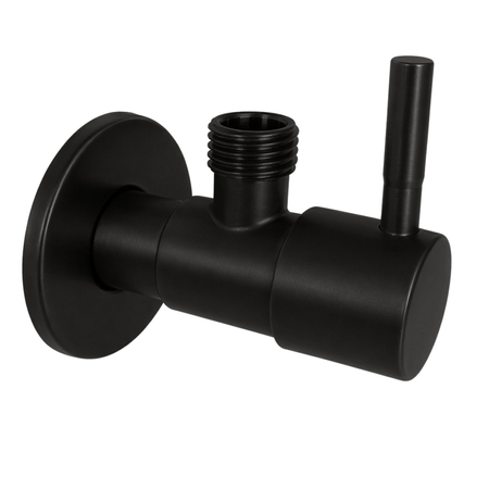 Eckventil mit Keramikkopf Modell 1 Schwarz 1/2 x 3/8