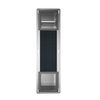 Balneo Wall Box Papierhalter 2 Gun Metal mit Ablage in der Wand in Edelstahl eingebaut