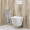 Schowek na szczotkę WC Balneo Wall Box Brush L Tiles lewy do wbudowania w ścianę ze stali nierdzewnej