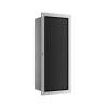 Schowek na szczotkę WC Balneo Wall Box Brush S Black Glass wbudowany w ścianę ze stali nierdzewnej