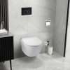 Balneo Unterputz-WC-Set, Fix-Frame Standard-Rahmen mit weißer Luna-WC-Schüssel und einer Taste zur Auswahl zwischen LXO und EXO