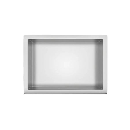 Balneo WALL-BOX ONE Nischenregal Inox 30x20x10 cm aus Edelstahl mit Rahmen