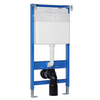 Balneo Unterputz-WC-Set, Fix-Frame Standard-Rahmen mit weißer Luna-WC-Schüssel und einer Taste Ihrer Wahl