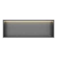 Balneo Wall Box LED Einbauregal Gun Metal 90 x 30 x 10 cm