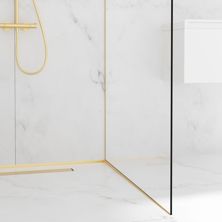 Balneo Gefälleleiste Gold für Glas rechts 170 cm