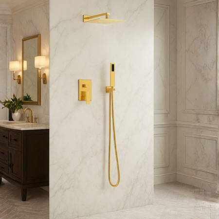 Balneo Cascade Duscharmatur 3er Set gold