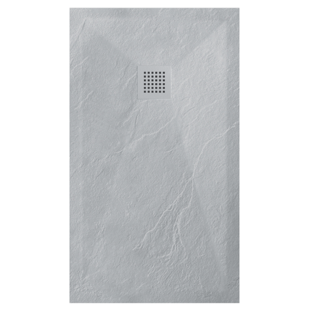 Komposit-Duschwanne Balneo Stone Tray 110 x 80 x 2,5 cm hellgrau flach rechteckig
