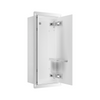 Balneo Wall Box Brush S White Glass WC-Bürsten-Schrank rechts, Unterputz, Edelstahl