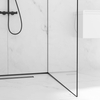 Balneo Gefälleleiste Schwarz für Glas rechts 120 cm