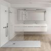 Komposit-Duschwanne Balneo Stone Tray 100 x 90 x 2,5 cm hellgrau flach rechteckig