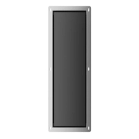 Balneo Wall Box Brush L Black Glass Bürstenstauraum für WC, rechts, zum Einbau in die Wand, aus Edelstahl