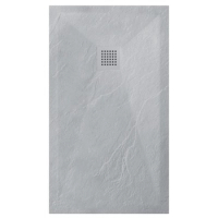Komposit-Duschwanne Balneo Stone Tray 140 x 90 x 2,5 cm hellgrau flach rechteckig
