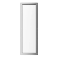 Balneo Wall Box Brush L White Glass WC-Bürstenfach rechts, Unterputz-Einbau aus Edelstahl