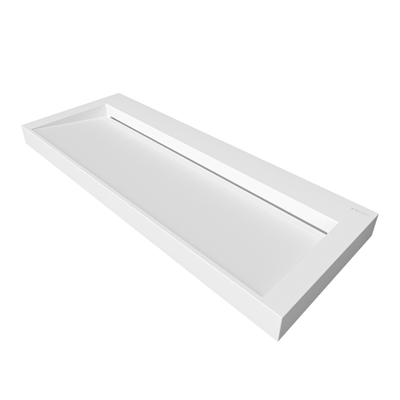 Waschbecken Veloria Coco White Solid Surface mit linearem Ablauf 120 cm