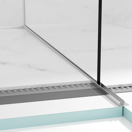 Balneo Gefälleleiste Edelstahl für Glas rechts 120 cm